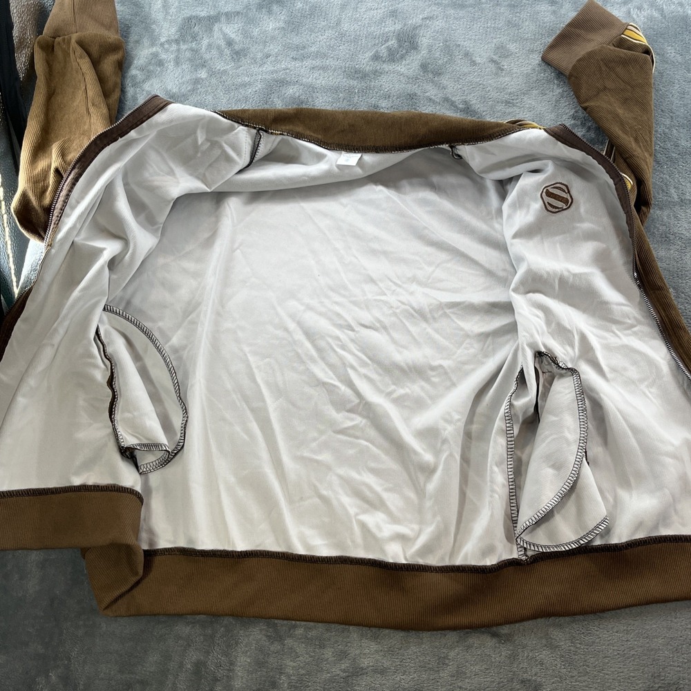 Delova Verona Corduroy Tracksuit Set - Brown 2pc Zip Jacket and Pants Size 4 - Picture 7 of 14
